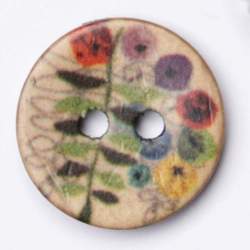 Fiorina 15 mm, Kokos- & Nusskn�pfe, natur-beige, 2-Loch-Knop...