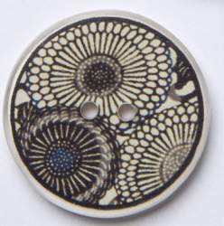 Florament 23 mm, Kokos- & Nusskn�pfe, beige, jugendstilig-or...