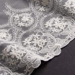 Florence, Spitzen-Borte, creme-wei�, Baumwolle, Aus zartem T...