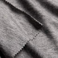 Gisena, Fabrics, heather gray, Cotton, A fine single jersey ...