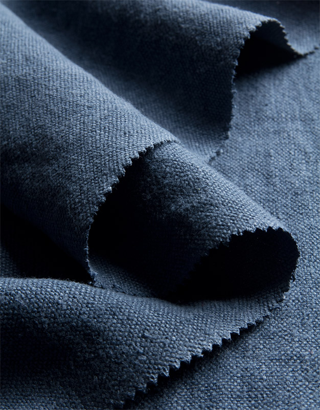 Hempstoned indigo, Woven, Fabrics, indigo-blue, Hemp, heavy