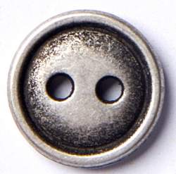 Heavy Metal 11 mm, Metall-Knopf, silber, Runder Knopf in ges...