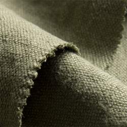 Hempstoned erbsengr�n, Canvas Stoff, Hanf, Leinenbindiger sc...