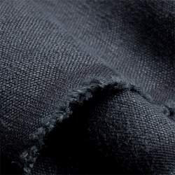 Hempstoned schwarz, Canvas Stoff, Hanf, Leinenbindiger schwe...