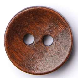 Holz teak 12 mm, Holz-Knopf, braun, Holzknopf in Teak-Optik,...