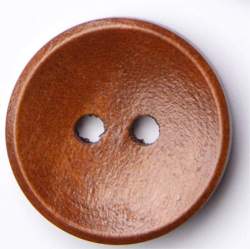 Holz teak 18 mm, Holz-Knopf, braun, Holzknopf in Teak-Optik,...