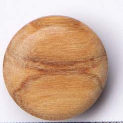 Holzknopf mit �se 15 mm, Holz-Knopf, natur-braun, Runder, le...