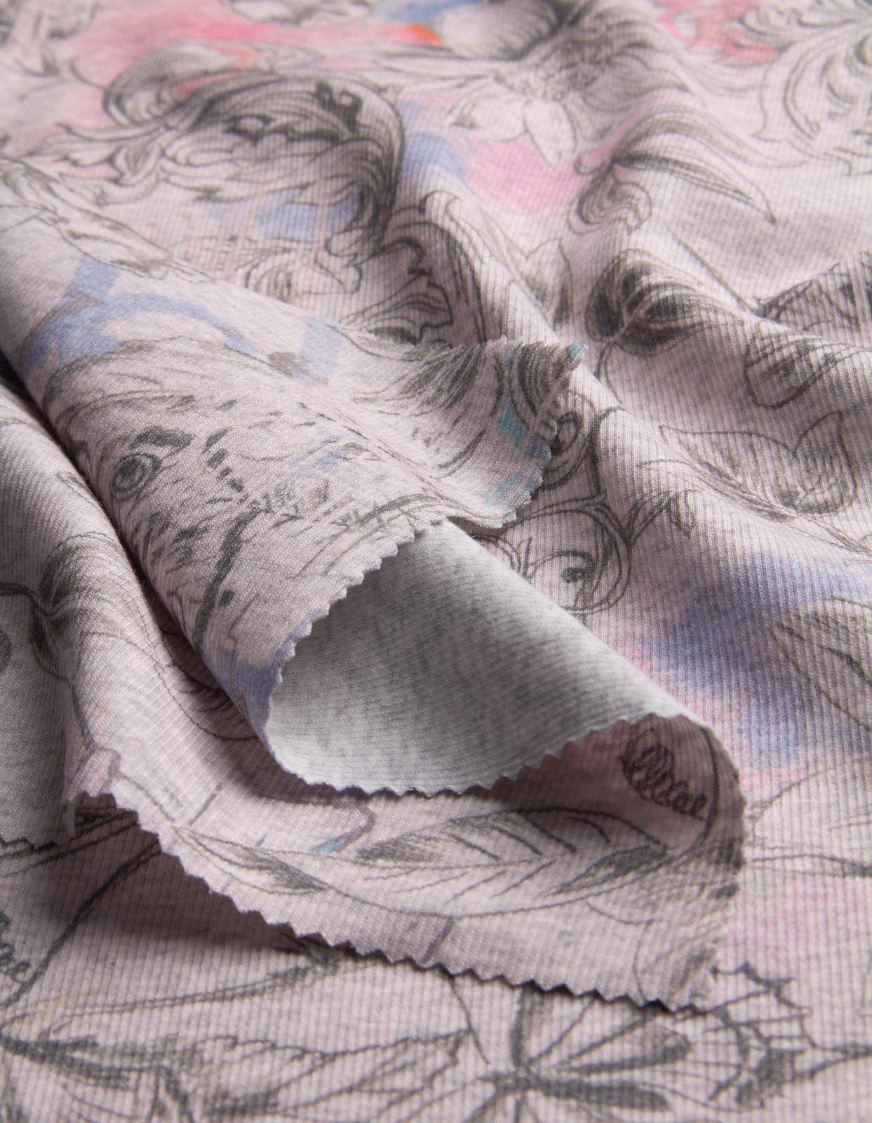 Eleen summer joy, Reststück 250 cm, Rippen-Jersey / Bündchen...