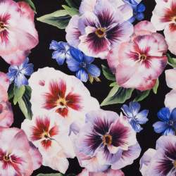 Violas und Clematis, Restst�ck 160 cm, Reste, multi colored,...