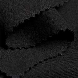 Interlock schwarz, Interlock-Jersey Stoff, Baumwolle, feinst...