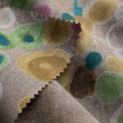 Italino prato taupe, Leinwandgewebe Stoff, Leinen, Aquarelli...