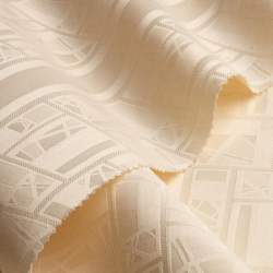 Jacaro, Jacquard & Damast Stoff, natur-creme, Baumwolle, L�n...