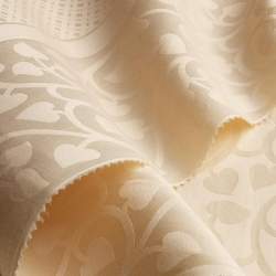 Jacunia, Jacquard & Damast Stoff, natur-creme, Baumwolle, St...