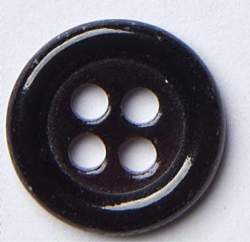 Jademuschel dunkelbraun 11 mm, Perlmutt-Knopf, Flussperlmusc...