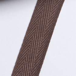 K�perband 14 dunkelbraun, Baumwolle, 14 mm breites K�per- od...