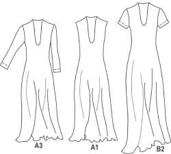 K1-05 Wohlf�hlkleid Gr. 34 - 44, Fertigschnitt / Schnittboge...