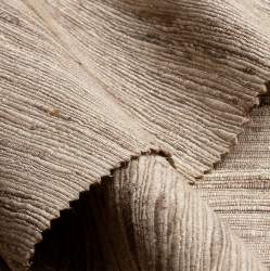Kala beige, Rips Stoff, beige-braun, Seide, Handgewebte Wild...