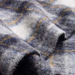 Karetta blau-grau, Walkstoffe / Wollwalk Stoff, jeansblau, S...