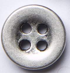 Klassiker altsilber 11 mm, Metall-Knopf, runder Metallknopf ...