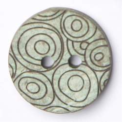 Kokos Kringel alt-gr�n 18 mm, Kokos- & Nusskn�pfe, hellgr�n,...