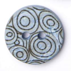 Kokos Kringel alt-t�rkis 12 mm, Kokos- & Nusskn�pfe, Fein gr...