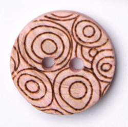 Kokos Kringel altrosa 12 mm, Kokos- & Nusskn�pfe, Fein gravi...