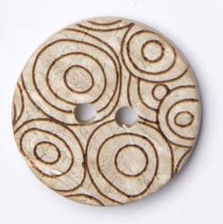 Kokos Kringel creme 18 mm, Kokos- & Nusskn�pfe, creme-wei�, ...