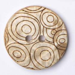 Kokos Kringel creme 20 mm, Kokos- & Nusskn�pfe, creme-wei�, ...