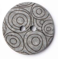 Kokos Kringel kitt 20 mm, Kokos- & Nusskn�pfe, m�wengrau, Fe...