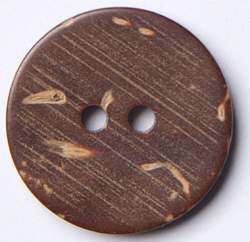 Kokos-Naturborke 2 18 mm, Kokos- & Nusskn�pfe, braun, 2-Loch...
