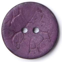 Kokos lila 20 mm, Kokos- & Nusskn�pfe, Runder Kokos-2-Loch-K...