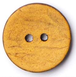 Kokos ocker 15 mm, Kokos- & Nusskn�pfe, gelb, Runder Kokos-2...