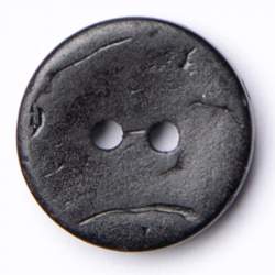 Kokos schwarz 12 mm, Kokos- & Nusskn�pfe, Runder Kokos-2-Loc...