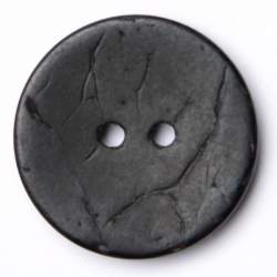 Kokos schwarz 24 mm, Kokos- & Nusskn�pfe, Runder Kokos-2-Loc...