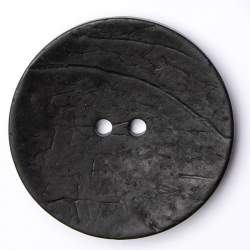 Kokos schwarz 50 mm, Kokos- & Nusskn�pfe, Runder Kokos-2-Loc...
