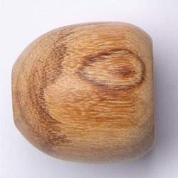 Kordelende 15 mm, Holz-Knopf, natur-braun, Kordelende aus Vo...