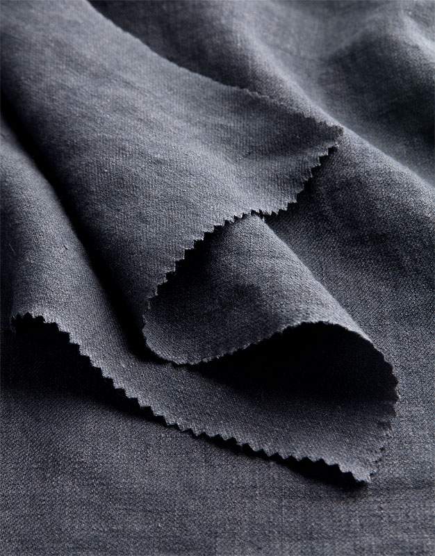 Baumwoll Leinen Stoff Anthrazit Stoff Luxus Baumwolle, Warmes