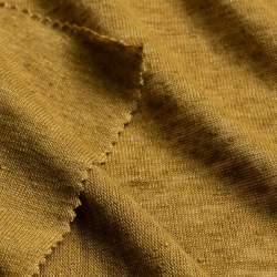 Leinenjersey honig, Restst�ck 100 cm, Single-Jersey Stoff, g...