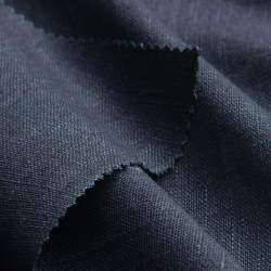 Lineo navy, Leinwandgewebe Stoff, nachtblau, Leinen, Weiches...