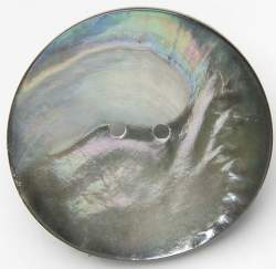 Lingha-Agoya grey 34 mm, Perlmutt-Knopf, grau, grau gebeizte...