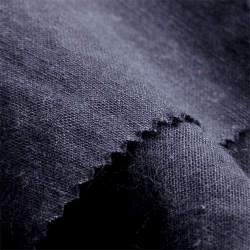 Linstone navy, Restst�ck 80 cm, Leinwandgewebe Stoff, dunkel...