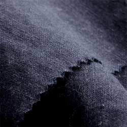 Linstone navy, Leinwandgewebe Stoff, dunkelblau, Leinen, fei...