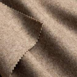 Loden sandbeige, Schurwolle, Beige melierter, dicht gefilzte...