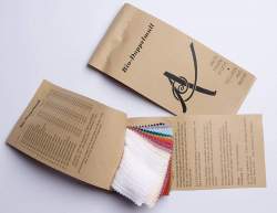 MK Musselin Double-Gauze (Bio), Stoffmusterkarte mit Griffmu...