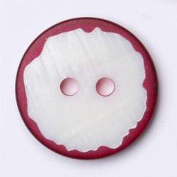 Marena beere 15 mm, Perlmutt-Knopf, wei�, Feiner, wei�er 2-L...