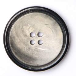 Marmoretta 28 mm, Horn-Knopf, schwarzgrau, Die nat�rliche Ma...