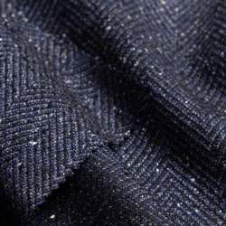 Maseta, Woven, Fabrics, dark blue, Wool, A dark blue herring...