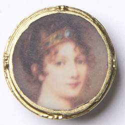 Medaillon 25 mm, Knopf, mehrfarbig / bunt, An Josephine de B...