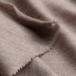 Merino-Feinjersey beige-melange, Single-Jersey Stoff, Schurw...