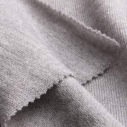 Merino-Feinjersey hellgrau, Single-Jersey Stoff, Schurwolle,...